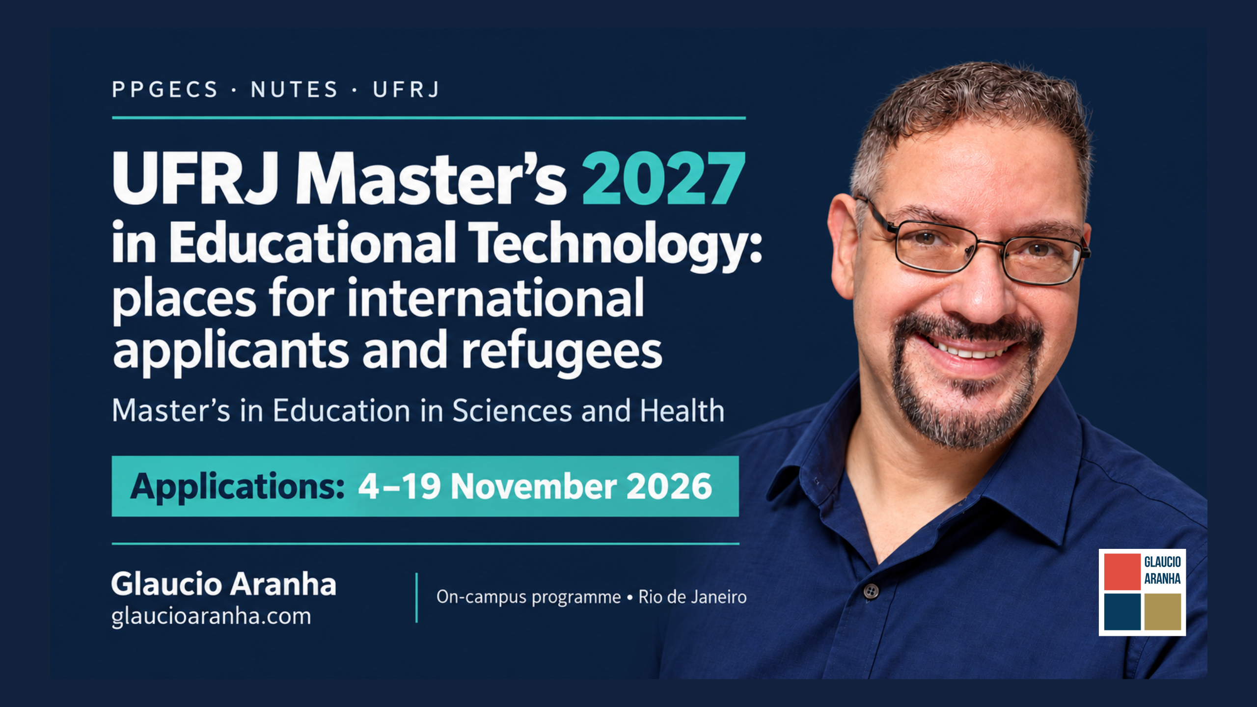 UFRJ Master’s 2027 in Educational Technology: places for international applicants and refugees